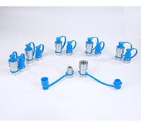 Lot de 6 raccords hydrauliques 1/2" NPT 1/2" AG avec bouchons anti-poussière Poppet Pioneer Style ISO 5675 Raccord rapide hydraulique