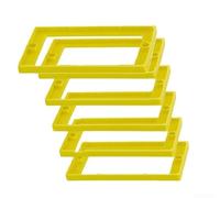 Lot de 6 rallonges de boîtier simple 6,35 mm pour boîtes de commutation, anneau d'extension de boîtier à douille en ABS pour des résultats conformes au code (jaune)