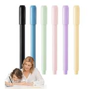 Lot de 6 rallonges de crayon, porte-crayon, outil d'allongement de stylo, prise en main légère et confortable, design en polypropylène, utilisation artistique pour l'école, le bureau, 12,8 x 1,2 cm