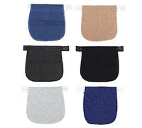 Lot De 6 Rallonges De Pantalon De Maternité Réglables avec Bouton, Rallonges De Taille en Tissu Nylon, Rallonge De Ceinture élastique, Pantalon De Grossesse pour Femme Enceinte