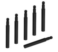 Lot de 6 rallonges de valve Presta pour vélo Noir 40 mm