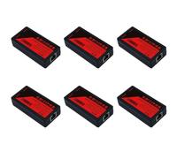 Lot de 6 rallonges PoE 2 ports 100 Mbps avec IEEE 802.3Af pour caméra IP NVR AP VOICE POE Extension de 100 mètres pour portée PoE
