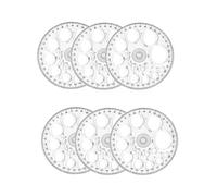Lot de 6 rapporteurs ronds à 360 degrés - Rapporteur circulaire - Outil de mesure - Règle circulaire rotative - En plastique - Pour école, bureau, bâtiment, maison