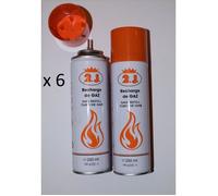 Lot de 6 recharges de gaz pour briquet, allume-gaz..