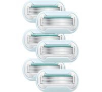 Lot De 6 Recharges De Rasoir Pour Femmes Pro Smooth Sensitive Pour Peaux Sensibles, Authentiques, Cartouches A 3 Lames Et Avec Une Touche D¿Aloe Vera Contre Irritation Due Au Rasage