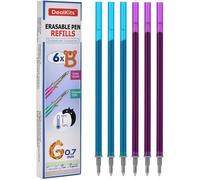 Lot de 6 recharges de rechange,effaçables,compatibles avec Legami,0,7mm,pour stylos effaçables Legami,encre thermosensible,2