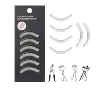 Lot de 6 recharges de recourbe-cils en caoutchouc de silicone souple compatibles avec Shiseido, Tweezerman, Revlon, Shu Uemura, Surratt, e.l.f pour voyage et transport - Transparent