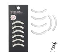 Lot de 6 recharges de recourbe-cils en caoutchouc de silicone souple compatibles avec Shiseido, Tweezerman, Revlon, Shu Uemura, Surratt, e.l.f - Accessoire cosmétique - Blanc