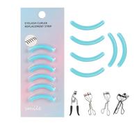 Lot de 6 recharges de recourbe-cils en caoutchouc de silicone souple compatibles avec Shiseido, Tweezerman, Revlon, Shu Uemura, Surratt, e.l.f pour voyage, transport portable, accessoires cosmétiques