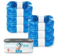 Lot de 6 recharges de seau à couches Jumbo compatibles avec Diaper Genie Seaux Classic/Compact/Select 1620 pièces