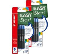 Lot de 6 recharges Stabilo Easy Original T10, medium, bleu (effaçable)
