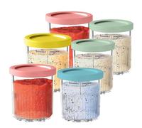 Lot de 6 récipients à pintes de rechange pour machines à crème glacée Ninja Creami Deluxe NC501, NC501, compatibles avec les machines à crème glacée Ninja NC501 NC500 Series Creami Deluxe, conteneurs