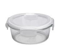 Lot de 6 récipients ronds avec couvercle 620 ml Ø 15 x 6/7 cm Transparent Verre