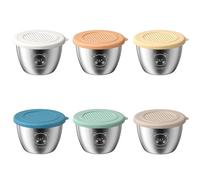 Lot De 6 Récipients Vinaigrette De Conservation pour Sauces À Tremper,Petits Gobelets À Sauce en Acier Inoxydable À Motif d'ours Mignon avec Couvercles en Silicone Étanches,Adaptés Aux Voyages (50ml)