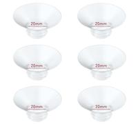 Lot de 6 Réducteurs de Téterelle 20mm Compatibles avec Tire-Lait Momcozy/Spectra/Medela/MomMed/eufy/Lansinoh/Elvie - Adapté aux Téterelles 24 mm de la Majorité des Marques