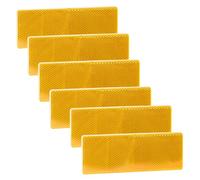 Lot de 6 Réflecteurs Autocollants œil chat 148 x 48 mm Catadioptres Rectangulaire Réflecteurs latéraux triangulaires Universel pour Accessoire Velo Moto Remorque Voiture camion Remorque Orange