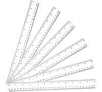 Lot de 6 Règle Plate 30 cm,Règle Transparente,Règle en Plastique,étudiant Règle 30 cm,Regle 30 cm Incassable,Regle Plate 30 cm Rigide,Règle Flex pour l'école,le Bureau,la Maison