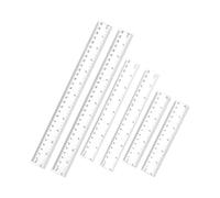 Lot de 6 Règle Transparente Règle en Plastique 30cm 20cm 15cm, Règles de Précision Résistantes, Règles Plate pour Étudiants École Bureau Maison Loisirs Créatifs Outil de Mesure