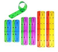 Lot De 6 Règles Flexibles,Transparentes,En Plastique,Pliables,Multifonctionnelles,Convient Pour Les Lieux Publics,Les Bureaux,Les Studios (Couleur Aléatoire)
