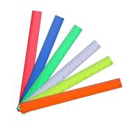 Lot de 6 règles transparentes de 30,5 cm avec échelle en pouces et centimètres, outil de mesure mathématique pour étudiants, enseignants, dessins, règles de rédaction
