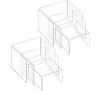 Lot De 6 Rehausseurs En Acrylique Pour Présentation,Vitrine,Présentoir À Gâteaux Transparent Pour Décoration De Table À Bonbons,Desserts