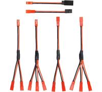 Lot de 6 répartiteurs de prise JST mâle femelle en Y-Adaptateur parallèle JST vers JR-Adaptateur JST vers JR pour voiture Traxxas TRX-4 RC-Ventilateur de refroidissement pour moteur de batterie