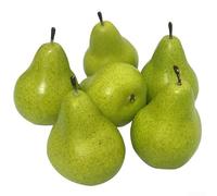 Lot de 6 répliques réalistes de fruits de poire pour décoration de la maison, arrière-plans, centres de table et utilisation de style