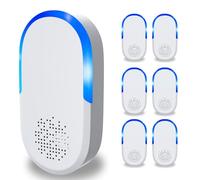 Lot de 6 répulsifs à ultrasons d'intérieur pour cafards, rongeurs, fourmis, moustiques, souris, araignées, prise électronique pour maison, cuisine, entrepôt