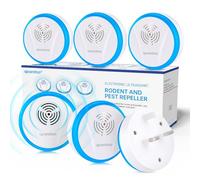 Lot de 6 répulsifs à ultrasons électroniques pour insectes, moustiques, souris, fourmis, araignées, rats, rongeurs, cafards, moustiques, sans danger pour les humains et les animaux domestiques