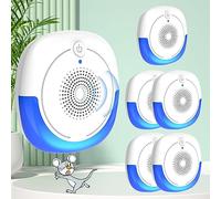 Lot de 6 répulsifs à ultrasons électroniques pour la maison, les moustiques d'intérieur et les rongeurs, les rats, les araignées, les chauves-souris pour grenier et usage domestique