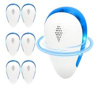 Lot de 6 répulsifs à ultrasons pour rongeurs, lutte efficace contre les parasites d'intérieur pour souris, cafards, fourmis, araignées, moustiques, Pestlab pour punaises de lit, sans danger pour les