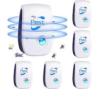 Lot de 6 répulsifs à ultrasons - Protection contre les insectes et les moustiques - Pour l'intérieur - Contre les moustiques, cafards, souris, araignées, mouches