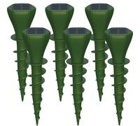Lot de 6 répulsifs solaires contre les taupes, appareil dissuasif avec moteur vibrant et perceuse en spirale, étanche IP65, pour pelouse, jardin, cour, parasites, campagnols, marmotte et serpents