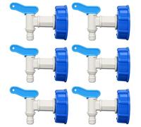 Lot De 6 Robinet Doseur, Robinet D'Écoulement Avec Filetage, Robinet De Vidange Bidon Pour Bidon De 15 À 60 Litres, Étanche Robinet Verseur Pour Essence Camping Jardin Eau Chaude Cuisine Eau