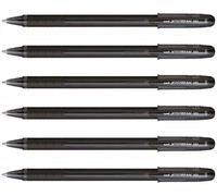 Lot De 6 Rollers Encre Gel Jetstream 101 Sx101/10 Pointe Moyenne 1mm Noir