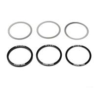 Lot de 6 rondelles de pédalier de vélo, compatibles avec BB86/91/92/BB30/PF30, 24/29/30 mm, acier inoxydable et alliage d'aluminium (30 mm)