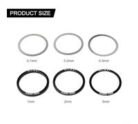 Lot de 6 rondelles de pédalier pour pédalier BB86/91/92/BB30/PF30, 24/29/30 mm en acier inoxydable et alliage d'aluminium (30 mm)