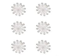 Lot de 6 ronds de serviette élégants en métal creux avec fleur et perle, finition lisse pour un placement facile des serviettes, adaptés pour les hôtels, les restaurants et les lieux d'événements