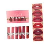 Lot De 6 Rouges À Lèvres Crémeux Fini Mat Avec Application Lisse, Formules Douces, Sans Danger Pour Les Peaux Sensibles, Type De Rouge À Lèvres Quotidien.
