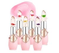 Lot de 6 rouges à lèvres en gelée de cristal - Couleurs changeantes - Changement de couleur - Baume à lèvres - Hydratant et nutritif - PH - Baume à lèvres transparent