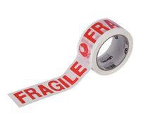 Lot de 6 rouleaux adhésifs 50 mm x 66 m, imprimés ""FRAGILE""