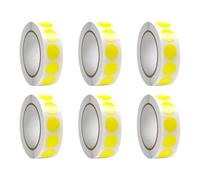 Lot de 6 rouleaux d'autocollants ronds à pois rouges pour tri de fichiers, inventaire, fournitures de salle de classe, point rouge rond pour la maison, le bureau, l'école