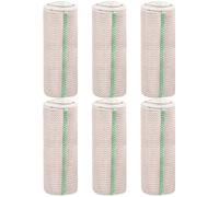 Lot de 6 rouleaux de bandage élastique, 15,2 x 4,6 m, bandage de compression respirant avec fermeture automatique, bandage de compression lavable pour le soutien du genou, bandage de compression pour