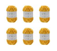 Lot de 6 rouleaux de fil à crochet doux 100 g par rouleau pour crochet, pull, écharpe, décoration de Noël, couverture douce pour bébé