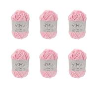 Lot de 6 rouleaux de fil à crochet doux de 100 g par rouleau pour couverture de bébé pour crochet, tricot, fournitures de projet