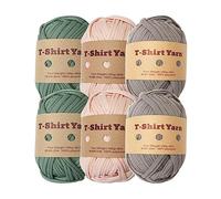 Lot de 6 rouleaux de fil coloré en polyester pour les projets d'artisanat tels que les sacs et les dessous de verre