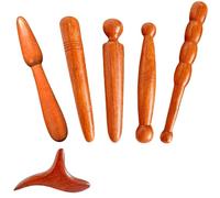 Lot de 6 rouleaux de massage pour points de déclenchement - En bois - Pour les épaules, le dos, les jambes - Relaxation