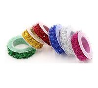 Lot de 6 rouleaux de mini guirlandes métalliques de 1,5 m pour sapin de Noël, mariage, fête d'anniversaire et fournitures de vacances