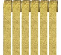 Lot de 6 rouleaux de papier crépon doré arc-en-ciel pour décoration de fête et travaux manuels
