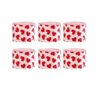 Lot de 6 rouleaux de papier crépon en forme de cœur pour cadeaux de Saint-Valentin, décoration de fête de mariage colorée